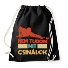PRINTFASHION Nem tudom - Biliárd - Sportzsák, Tornazsák - Fekete tornazsák
