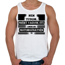 PRINTFASHION nem tudom - Férfi atléta - Fehér atléta, trikó