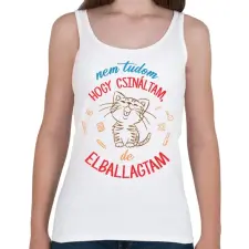 PRINTFASHION Nem tudom hogy - Női atléta - Fehér női trikó