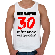 PRINTFASHION Nem vagyok 30! - Férfi atléta - Fehér