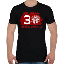 PRINTFASHION Nem vagyok 30 hanem dupla 15 - Egyedi számokkal - Férfi póló - Fekete férfi póló