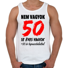 PRINTFASHION Nem vagyok 50! - Férfi atléta - Fehér