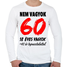 PRINTFASHION Nem vagyok 60! - Férfi hosszú ujjú póló - Fehér férfi póló