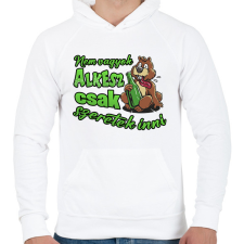 PRINTFASHION Nem vagyok alkesz csak szeretek inni - Férfi kapucnis pulóver - Fehér férfi pulóver, kardigán