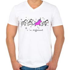 PRINTFASHION Nem vagyok átlagos - Férfi V-nyakú póló - Fehér