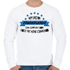 PRINTFASHION Nem vagyok főnökösködő - Férfi pulóver - Fehér