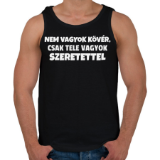 PRINTFASHION Nem vagyok kövér - Férfi atléta - Fekete atléta, trikó