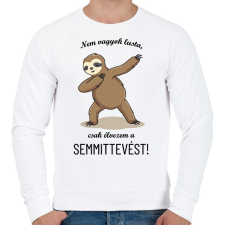 PRINTFASHION Nem vagyok lusta - Lajháros - Férfi pulóver - Fehér férfi pulóver, kardigán