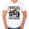 PRINTFASHION Nem  vagyok öreg, csak klasszikus - Férfi V-nyakú póló - Fehér