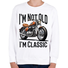 PRINTFASHION Nem  vagyok öreg, csak klasszikus - Gyerek pulóver - Fehér