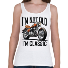 PRINTFASHION Nem  vagyok öreg, csak klasszikus - Női atléta - Fehér női trikó
