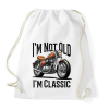 PRINTFASHION Nem  vagyok öreg, csak klasszikus - Sportzsák, Tornazsák - Fehér