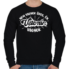PRINTFASHION Nem vagyok öreg, én VETERÁN vagyok - Férfi pulóver - Fekete férfi pulóver, kardigán