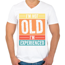 PRINTFASHION Nem vagyok öreg - Férfi V-nyakú póló - Fehér