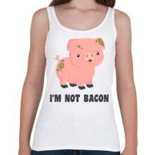 PRINTFASHION Nem vagyok szalonna - Női atléta - Fehér női trikó