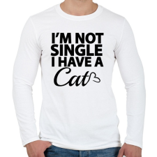 PRINTFASHION Nem vagyok szingli - Férfi hosszú ujjú póló - Fehér férfi póló
