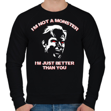PRINTFASHION Nem vagyok szörny - Homelander - Férfi pulóver - Fekete