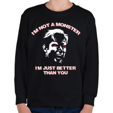 PRINTFASHION Nem vagyok szörny - Homelander - Gyerek pulóver - Fekete gyerek pulóver, kardigán