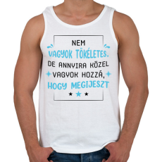 PRINTFASHION Nem vagyok tökéletes - Férfi atléta - Fehér