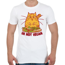 PRINTFASHION Nem vagyok vegán - Férfi póló - Fehér férfi póló