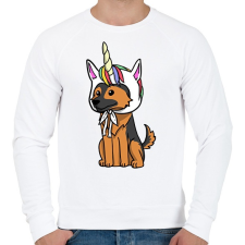 PRINTFASHION Német egyszarvújuhász - Férfi pulóver - Fehér férfi pulóver, kardigán