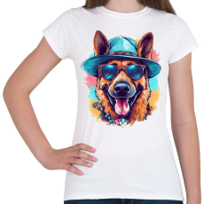 PRINTFASHION Német juhász - Női póló - Fehér