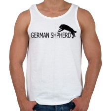 PRINTFASHION Németjuhász doggoo - Férfi atléta - Fehér atléta, trikó