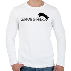 PRINTFASHION Németjuhász doggoo - Férfi hosszú ujjú póló - Fehér