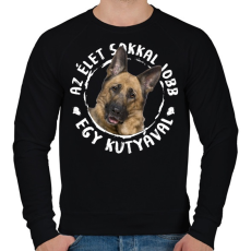 PRINTFASHION Németjuhász - Férfi pulóver - Fekete