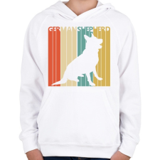 PRINTFASHION Németjuhász - Gyerek kapucnis pulóver - Fehér gyerek pulóver, kardigán