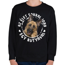 PRINTFASHION Németjuhász - Gyerek pulóver - Fekete gyerek pulóver, kardigán