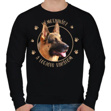 PRINTFASHION Németjuhász - Legjobb barátom - Férfi pulóver - Fekete