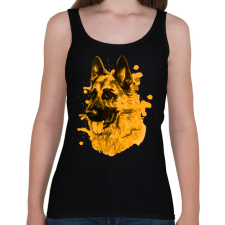 PRINTFASHION Németjuhász - Női atléta - Fekete női trikó