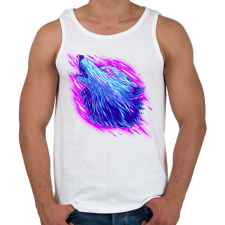 PRINTFASHION Neon farkas - Férfi atléta - Fehér atléta, trikó