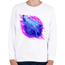 PRINTFASHION Neon farkas - Gyerek pulóver - Fehér gyerek pulóver, kardigán