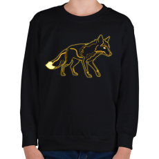 PRINTFASHION Neon Fox - Gyerek pulóver - Fekete