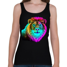 PRINTFASHION Neon oroszlán  - Női atléta - Fekete