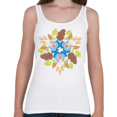 PRINTFASHION Népi motívumos mandala - Női atléta - Fehér