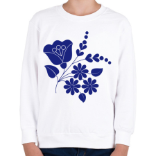 PRINTFASHION Népművészeti minta - Gyerek pulóver - Fehér gyerek pulóver, kardigán