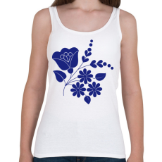 PRINTFASHION Népművészeti minta - Női atléta - Fehér