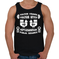 PRINTFASHION Néptáncosnak párja nincsen (fehér) - Férfi atléta - Fekete