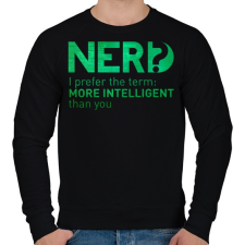 PRINTFASHION Nerd - Férfi pulóver - Fekete férfi pulóver, kardigán