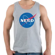 PRINTFASHION Nerd nasa logo - Férfi atléta - Sport szürke atléta, trikó