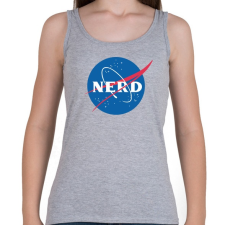 PRINTFASHION Nerd nasa logo - Női atléta - Sport szürke női trikó