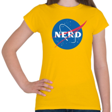 PRINTFASHION Nerd nasa logo - Női póló - Sárga