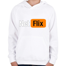 PRINTFASHION netflix - Gyerek kapucnis pulóver - Fehér gyerek pulóver, kardigán