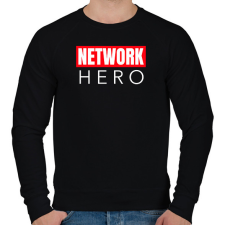 PRINTFASHION NETWORK HERO - Férfi pulóver - Fekete férfi pulóver, kardigán