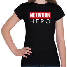PRINTFASHION NETWORK HERO - Női póló - Fekete