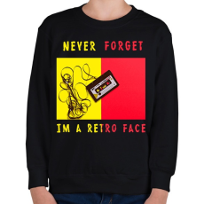 PRINTFASHION never forget2 - Gyerek pulóver - Fekete