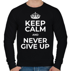 PRINTFASHION NEVER GIVE UP 2 - Férfi pulóver - Fekete